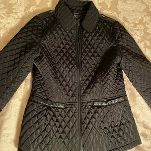 Forever 21 quilted black zip up jacket